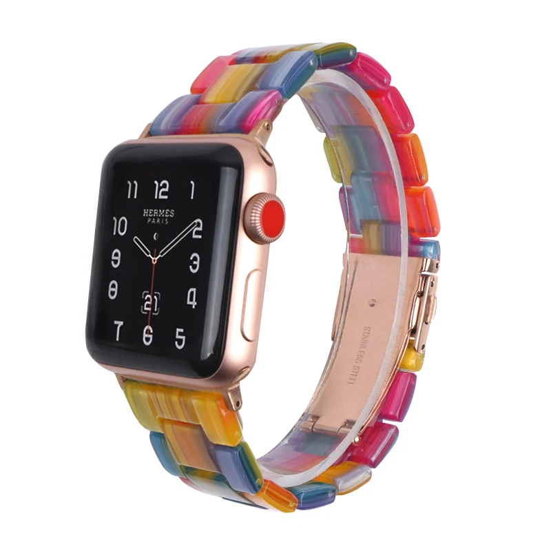 Metal resin strap for Apple watch 8 7 45mm 41mm 6 5 4 SE 44mm 40mm Woman replacement bracelet wristband for iwatch 3 38mm 42mm
Metal resin strap for Apple watch 8 7 45mm 41mm 6 5 4 SE 44mm 40mm Woman replacement bracelet wristband for iwatch 3 38mm 42mm