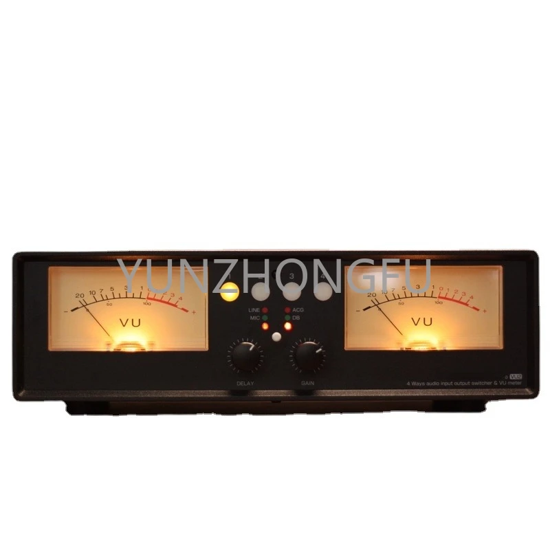 VU2 Music Level Meter, DB Meter, Analog VU Meter/Quad Audio Switcher/Remote Control Function
VU2 Music Level Meter, DB Meter, Analog VU Meter/Quad Audio Switcher/Remote Control Function