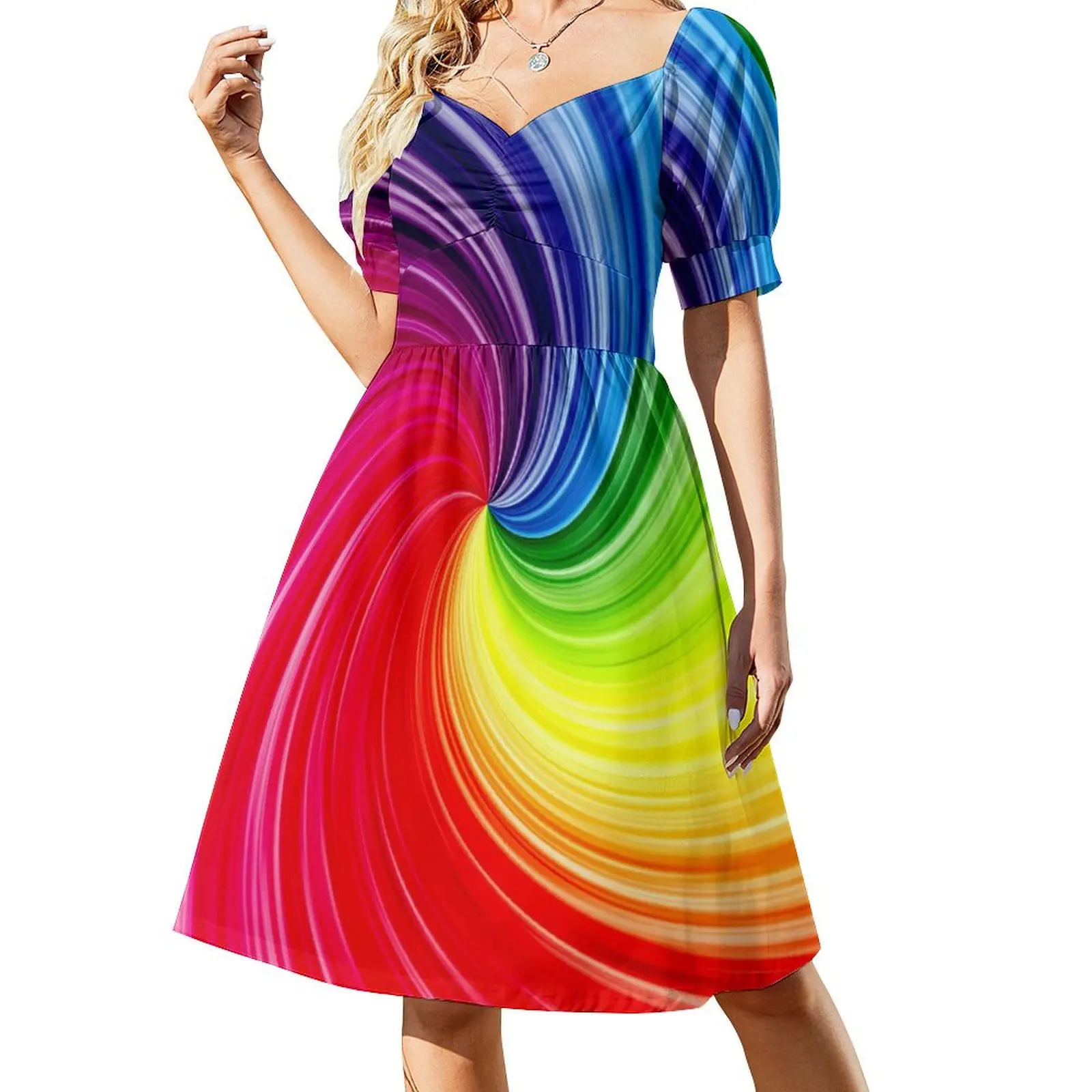 Abstract Rainbow Casual Dress Spectral Twirl Korean Fashion Dresses Sexy V Neck Modern Printed Dress Big Size 4XL 5XL
Abstract Rainbow Casual Dress Spectral Twirl Korean Fashion Dresses Sexy V Neck Modern Printed Dress Big Size 4XL 5XL