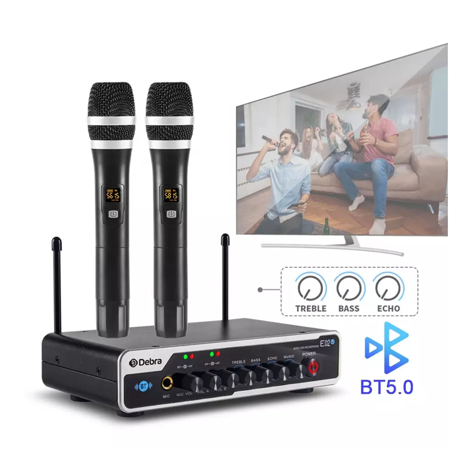 UHF Двухканальный беспроводной микрофон аудио E02U караоке для караоке микрофонов металлический беспроводной ручной передатчик микрофона
UHF Двухканальный беспроводной микрофон аудио E02U караоке для караоке микрофонов металлический беспроводной ручной передатчик микрофона