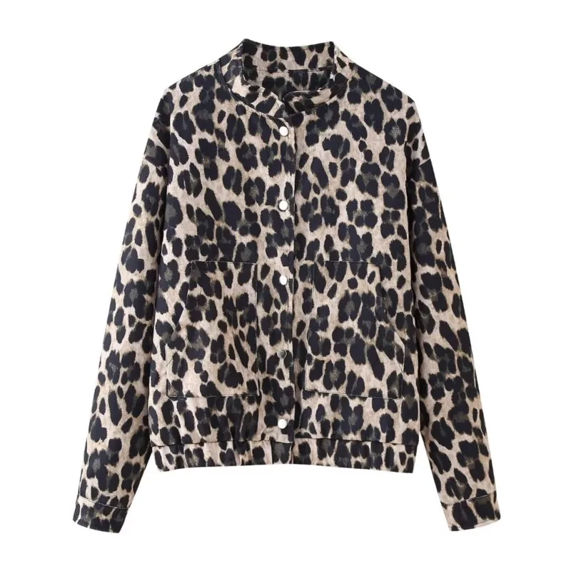 Leopard Print Jackets Women Spring Summer With Office Lady Pockets Decoration Long Sleeved Slim Casual Short Jackets
Leopard Print Jackets Women Spring Summer With Office Lady Pockets Decoration Long Sleeved Slim Casual Short Jackets