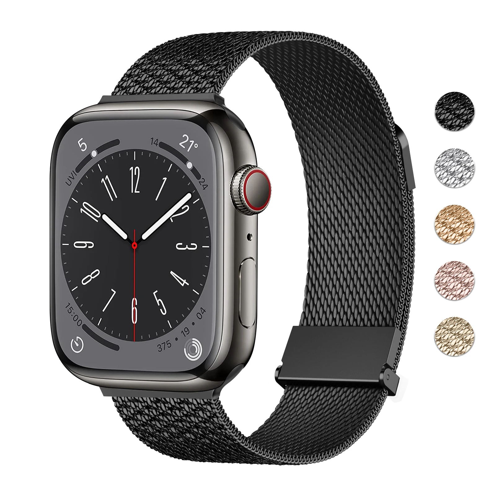 

Milanese Loop Band for Apple Watch Strap Ultra 49mm 45mm 44mm 42mm 41mm 40mm 38mm Metal Wristband iwatch series 3 4 5 6 7 8 9 SE