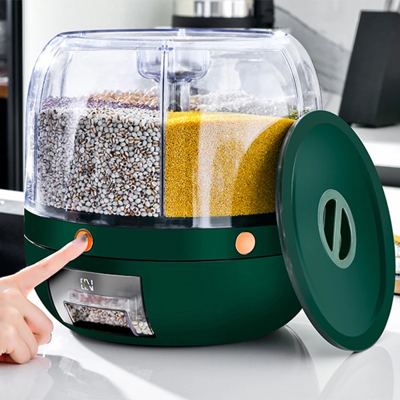 Kitchen Storage Container 360 Degree Rotating Rice Dispenser Sealed Cereal Dispenser Rice Tank Grain Box Kitchen Organizer
Kitchen Storage Container 360 Degree Rotating Rice Dispenser Sealed Cereal Dispenser Rice Tank Grain Box Kitchen Organizer