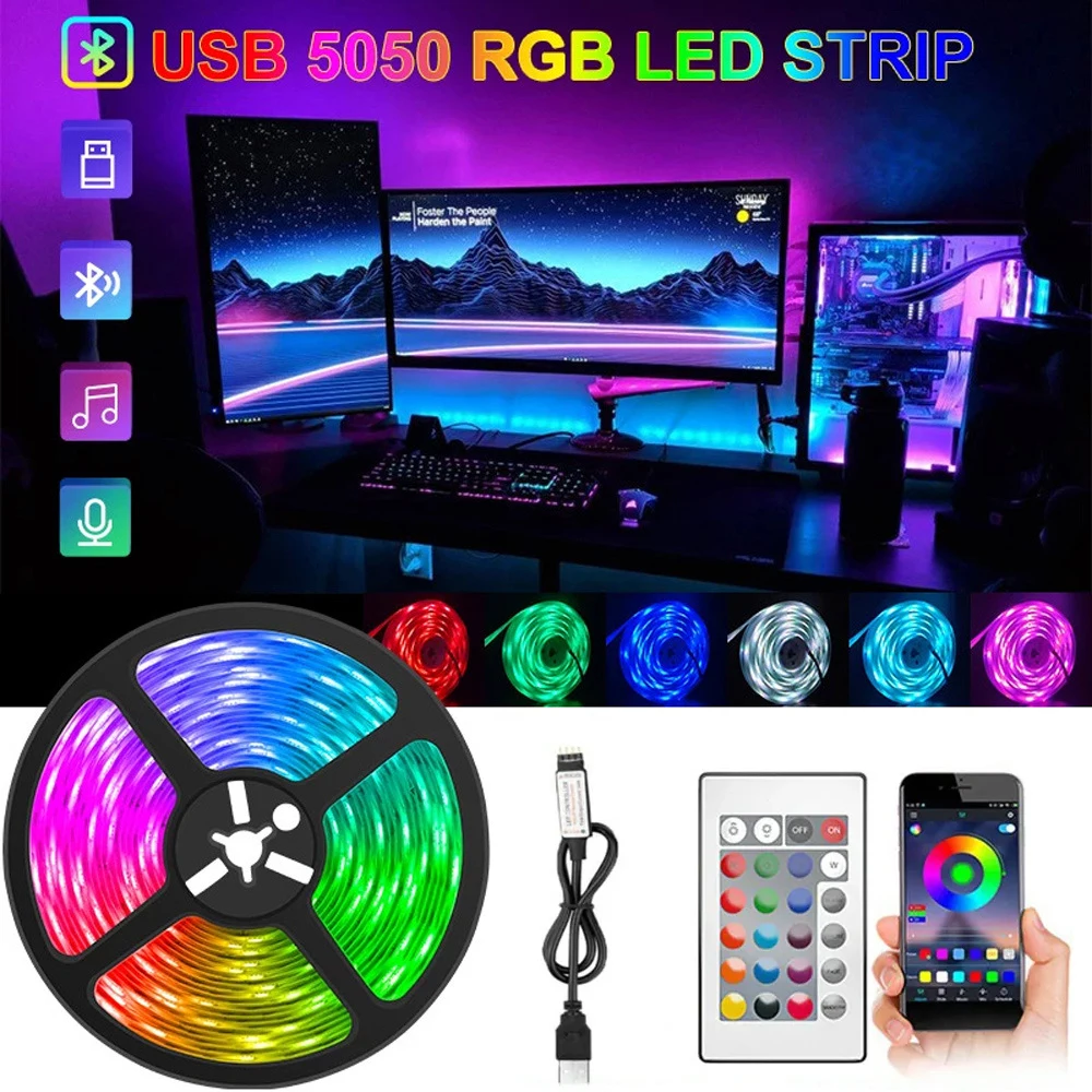 Светодиодная лента 5050, 20 м, освещение для спальни, игровой комнаты, декоративная лента, рождественские украшения, USB, Bluetooth, лента, освещение
Светодиодная лента 5050, 20 м, освещение для спальни, игровой комнаты, декоративная лента, рождественские украшения, USB, Bluetooth, лента, освещение