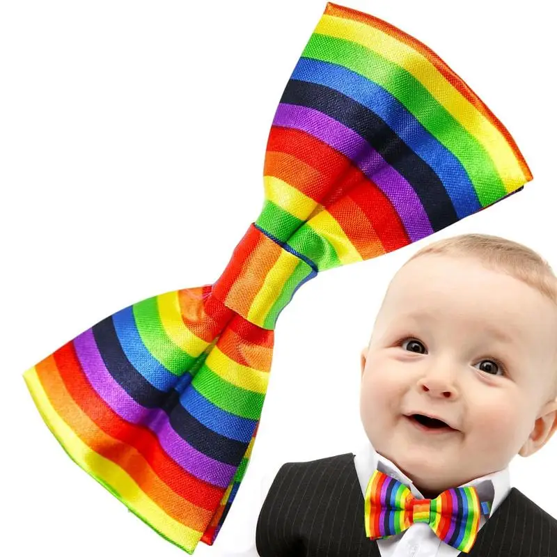 

LGBTQ Rainbow Bowtie Gay Pride Neckwear Bowties Fashion Casual Wedding Bowties Cravat For LGBT Parties Gay Lesbian Pride