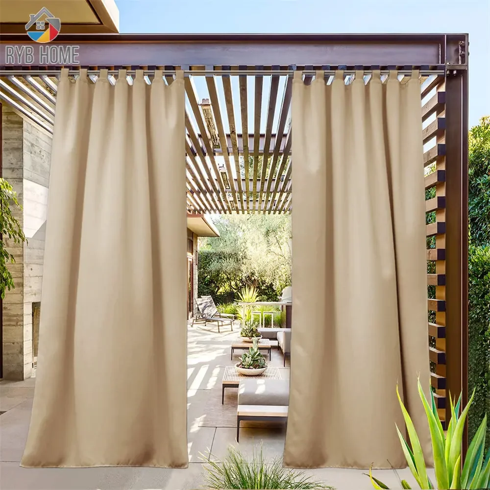 RYB HOME Outdoor Windows Blackout Waterproof Grommet Top Fashion Design Curtain Drape for Outdoor Yard&Patio&Garden&Beach
RYB HOME Outdoor Windows Blackout Waterproof Grommet Top Fashion Design Curtain Drape for Outdoor Yard&Patio&Garden&Beach