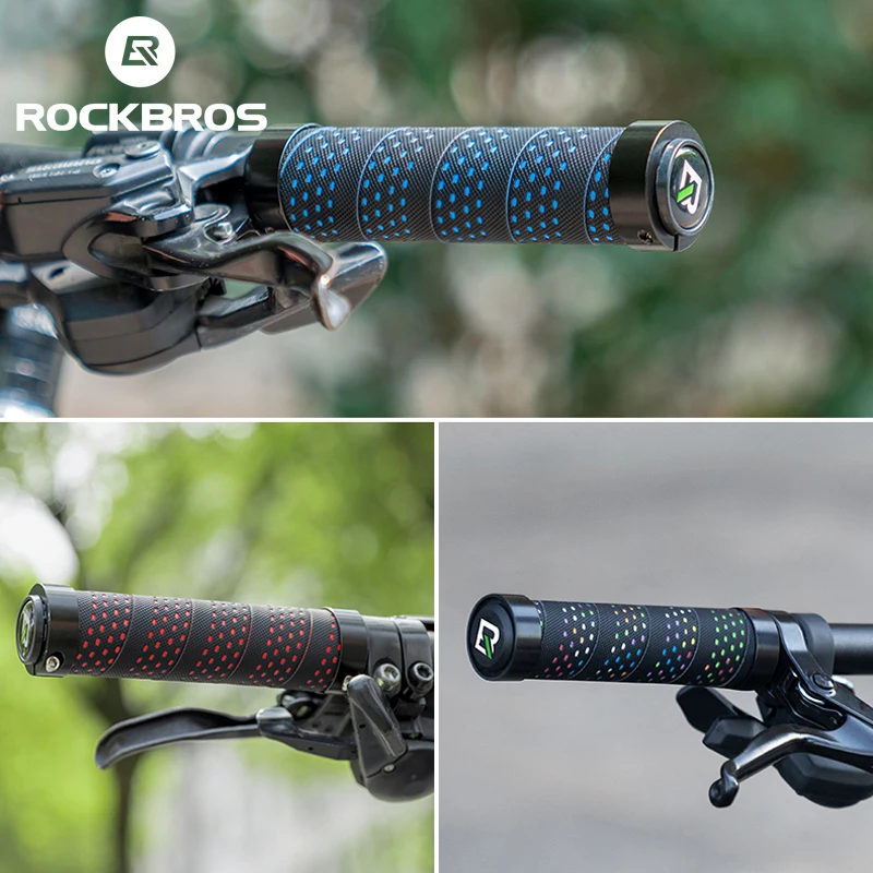 

ROCKBROS PP Wrapped MTB Bike Handlebar Cover Grips Anti-slip Comfortable Aluminum Alloy Bilaterial Ring Lock Bicycle Accessories