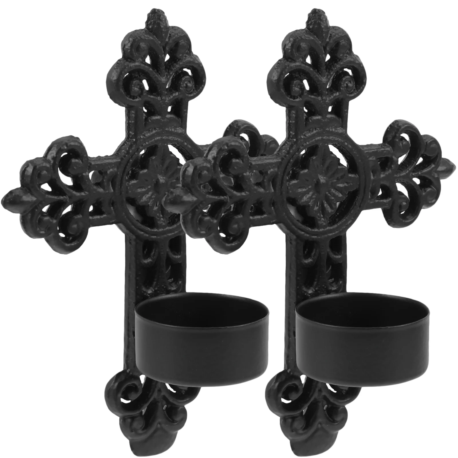 2 Pcs Tea Light Holder Metal Candlestick Black Living Room Decor Cross Iron Decorative
2 Pcs Tea Light Holder Metal Candlestick Black Living Room Decor Cross Iron Decorative