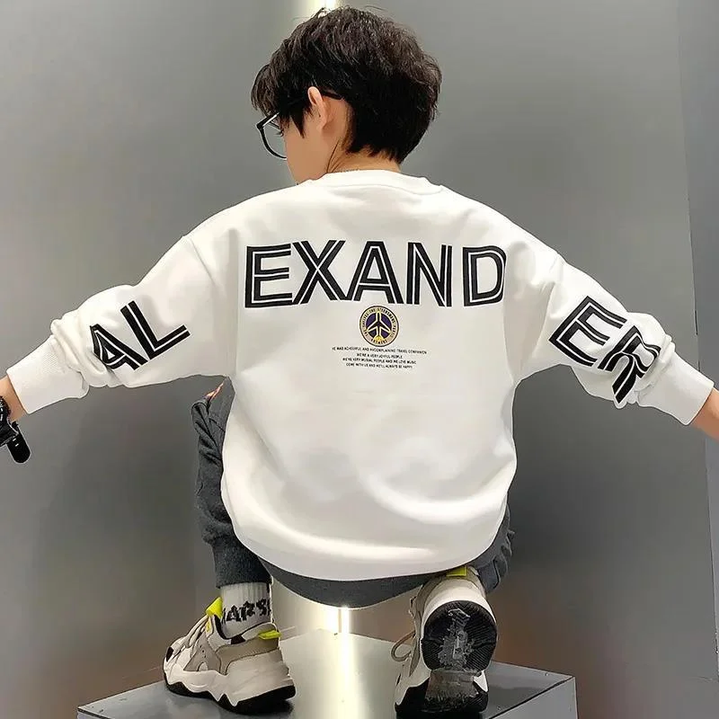 

Boys Hoodies Sweatshirts Cotton Tops Outwear 2024 Retro Spring Autumn Kids High Quality Children's Clothing