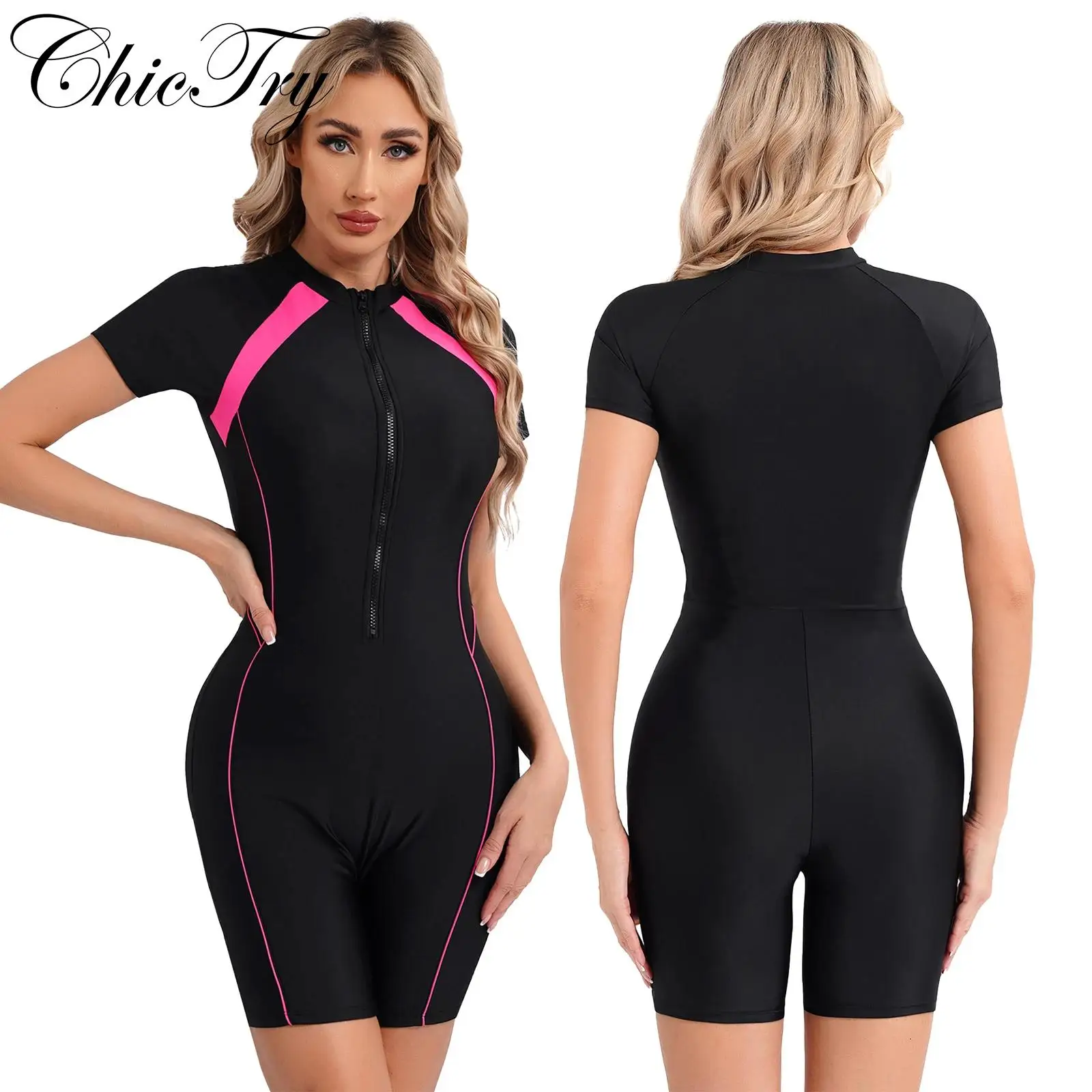 Womens One-piece Athletic Swimsuit Boyleg Water Sport Swimwear Beachwear UPF 50 Rash Guard Beach Surfing Bathing Suit Rash Guard
Womens One-piece Athletic Swimsuit Boyleg Water Sport Swimwear Beachwear UPF 50 Rash Guard Beach Surfing Bathing Suit Rash Guard