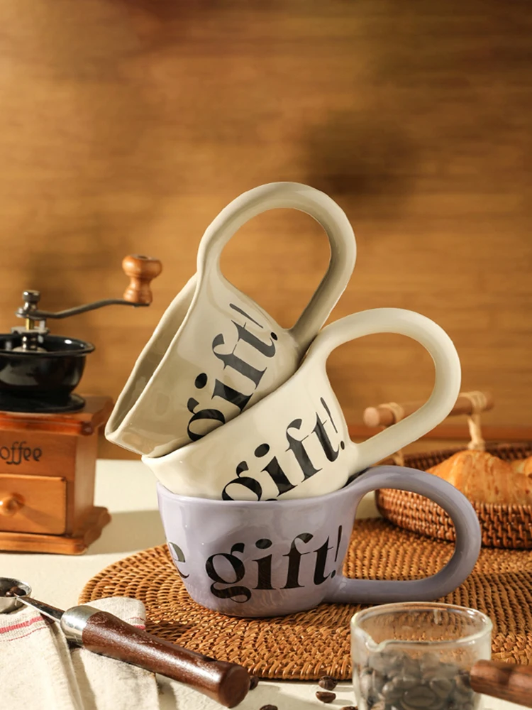 Ceramic Mug Creative Coffee Cup Milk Cup Water Cup Hand Pinch Handle Cup Curved Cup
Ceramic Mug Creative Coffee Cup Milk Cup Water Cup Hand Pinch Handle Cup Curved Cup