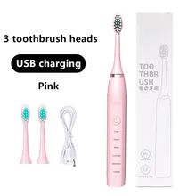 Sonic Electric Toothbrushes for Adults Smart Timer Rechargeable Whitening Toothbrush IPX6 Waterproof 3 Brush Head
Sonic Electric Toothbrushes for Adults Smart Timer Rechargeable Whitening Toothbrush IPX6 Waterproof 3 Brush Head