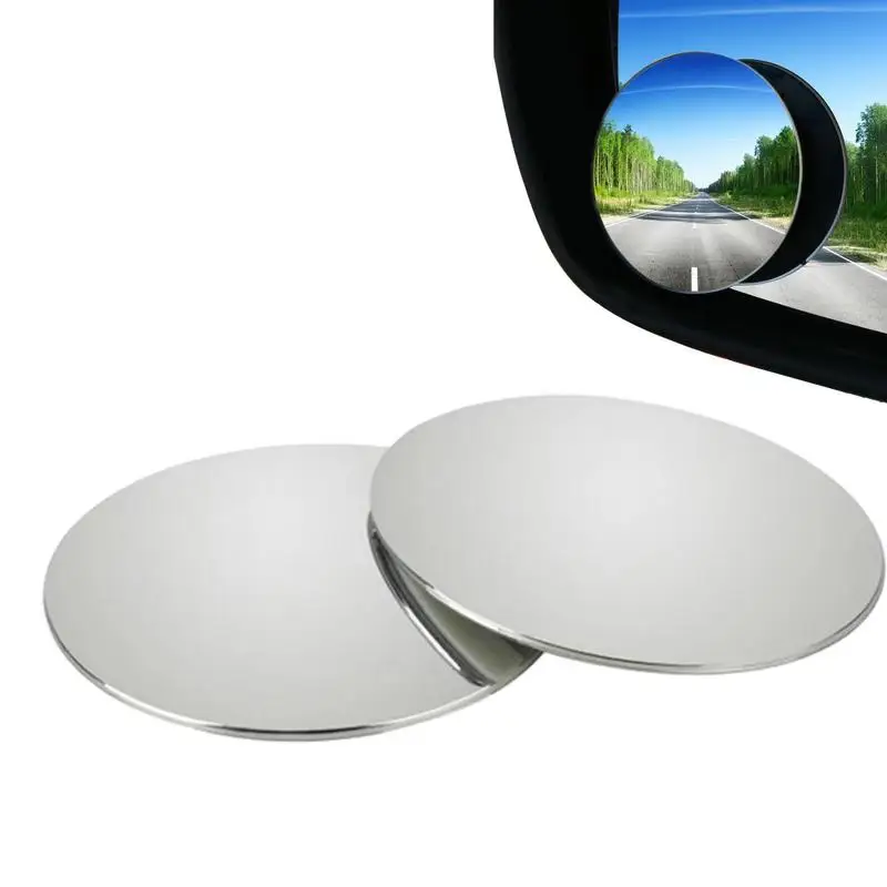 

Blind Spots Mirror 2PCS Round Frame Rearview Car Side Mirror Adjustable Wide Angle HD Glass Blindspot Mirrors For Car Safety