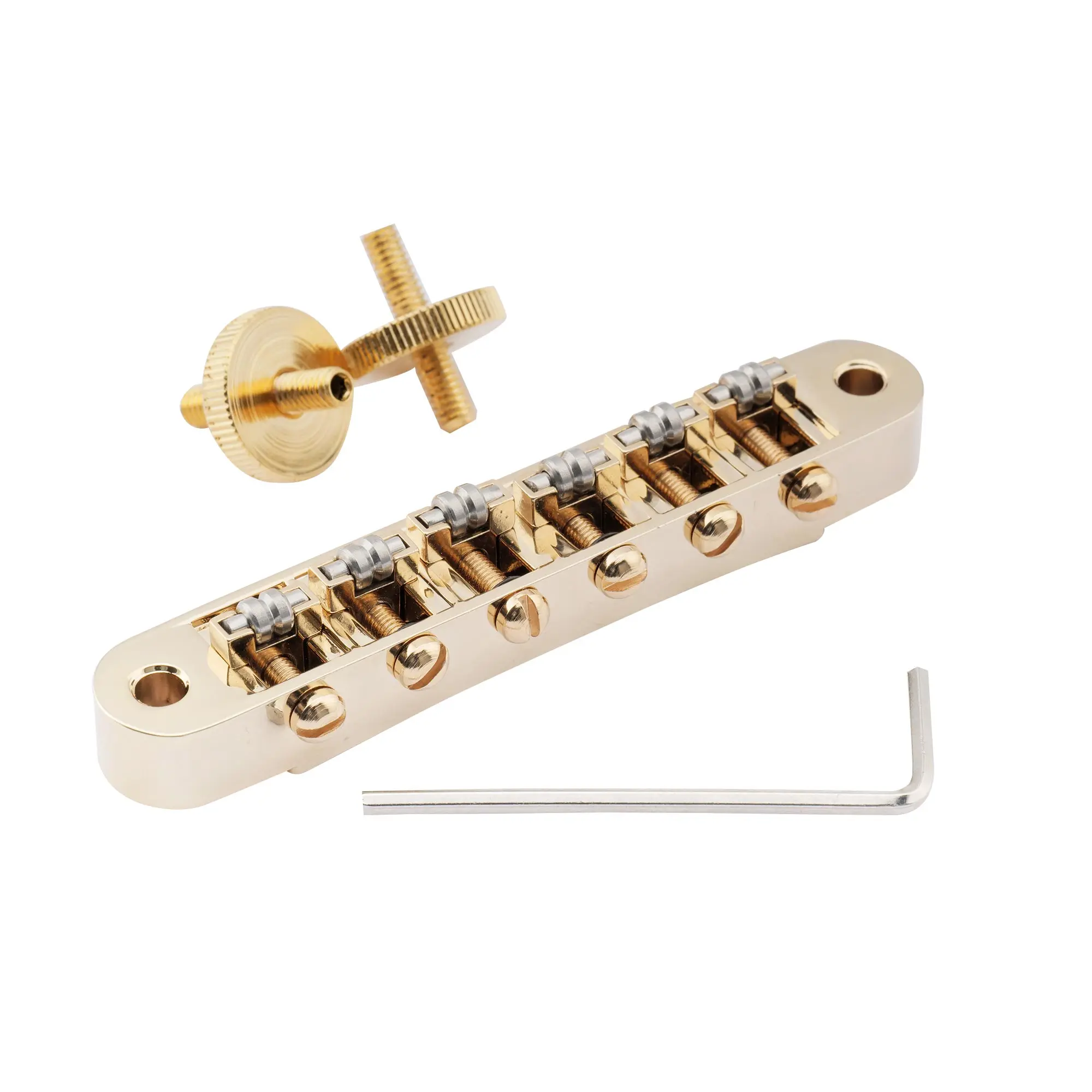 Musiclily Pro 10.4mm Roller Saddle ABR Tune-O-Matic Bridge with M4 Post for Les Paul Style Electric Guitar, Gold
Musiclily Pro 10.4mm Roller Saddle ABR Tune-O-Matic Bridge with M4 Post for Les Paul Style Electric Guitar, Gold
