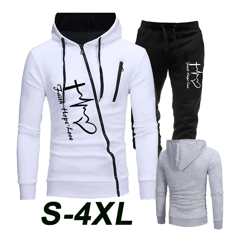 2023 New Fashion Trend Printed Men's Sportswear Set Oblique Zipper Hoodie Set Two Piece Jogging Set Sportswear
2023 New Fashion Trend Printed Men's Sportswear Set Oblique Zipper Hoodie Set Two Piece Jogging Set Sportswear