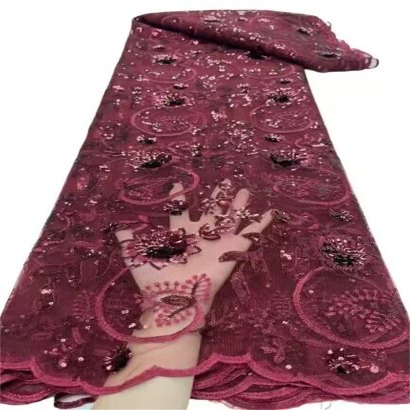 African Lace Fabric 2023 Red High Quality Fashion Nigeria Sequins Embroidered French Tulle Lace Fabric For Nigerian Wedding
African Lace Fabric 2023 Red High Quality Fashion Nigeria Sequins Embroidered French Tulle Lace Fabric For Nigerian Wedding