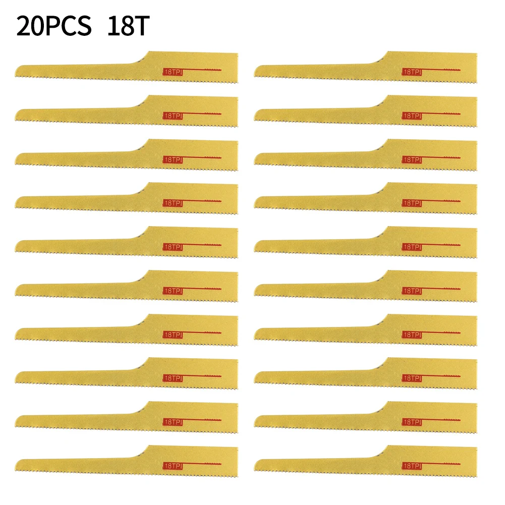 20PCS Reciprocating Air Saw Hacksaw Blades 94mm 18T Cut Off Tool For Iron Aluminium Metal Steel Wood Cutting
20PCS Reciprocating Air Saw Hacksaw Blades 94mm 18T Cut Off Tool For Iron Aluminium Metal Steel Wood Cutting