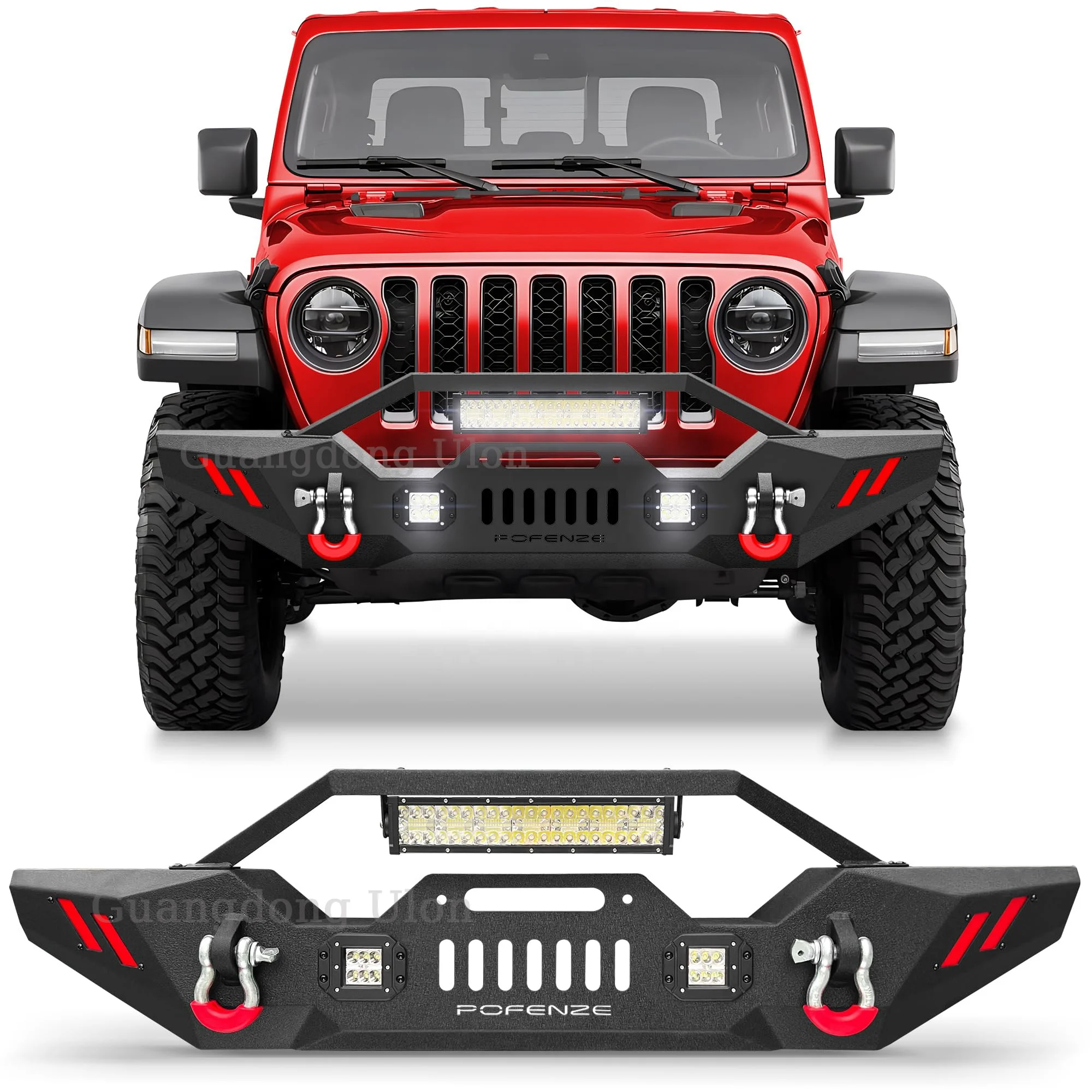 Front Bumper Compatible with Jeep Wrangler JK JL & Gladiator JT 2007-2024, Offroad Full Width Bumper with Winch Plate
Front Bumper Compatible with Jeep Wrangler JK JL & Gladiator JT 2007-2024, Offroad Full Width Bumper with Winch Plate
