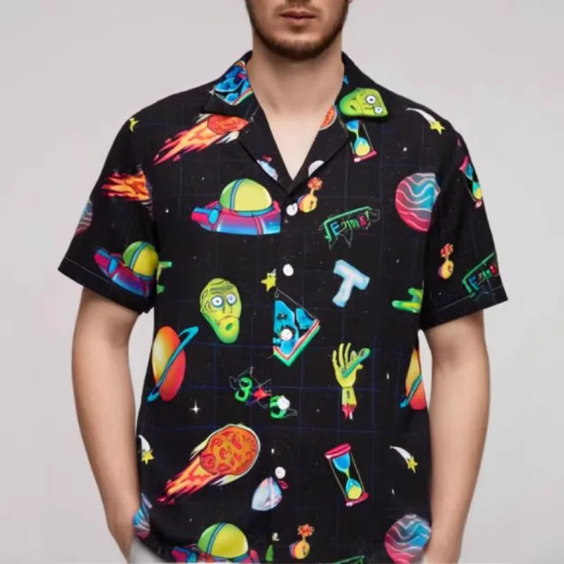 Original Oversize Men Loose Versatile Beach Outfit Button Animation Printed Short Sleeve Shirt Lapel Collar Home Vintage Couples
Original Oversize Men Loose Versatile Beach Outfit Button Animation Printed Short Sleeve Shirt Lapel Collar Home Vintage Couples