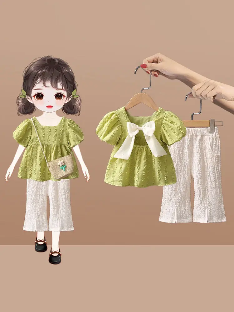 Baby Girl Summer Suit Fashionable Infant Cotton Thin Casual Bow Short Sleeve Children Wear Lovely Sweetly 1-6Y
Baby Girl Summer Suit Fashionable Infant Cotton Thin Casual Bow Short Sleeve Children Wear Lovely Sweetly 1-6Y
