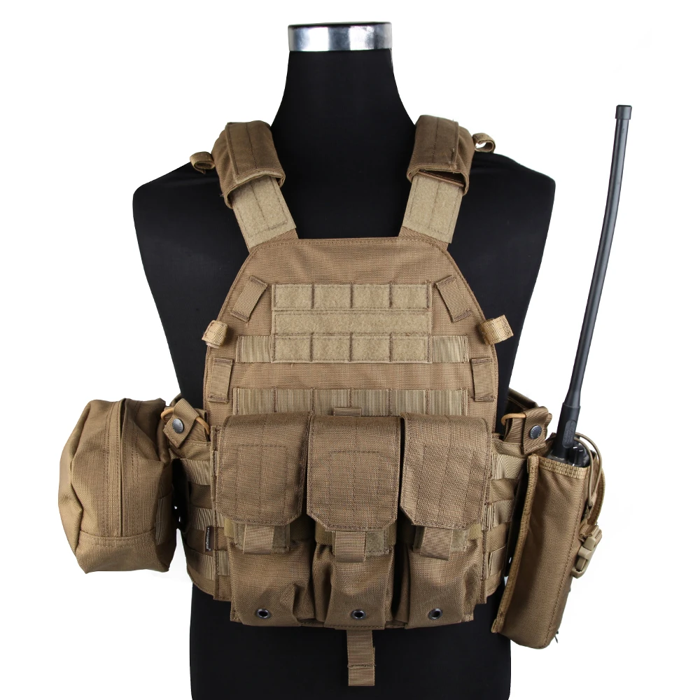 Emersongear LBT 6094A Style Plate Carrier W/ 3 Pouches Tactical Vest Protective Gear Hunting Combat 1000D Nylon EM7440
Emersongear LBT 6094A Style Plate Carrier W/ 3 Pouches Tactical Vest Protective Gear Hunting Combat 1000D Nylon EM7440