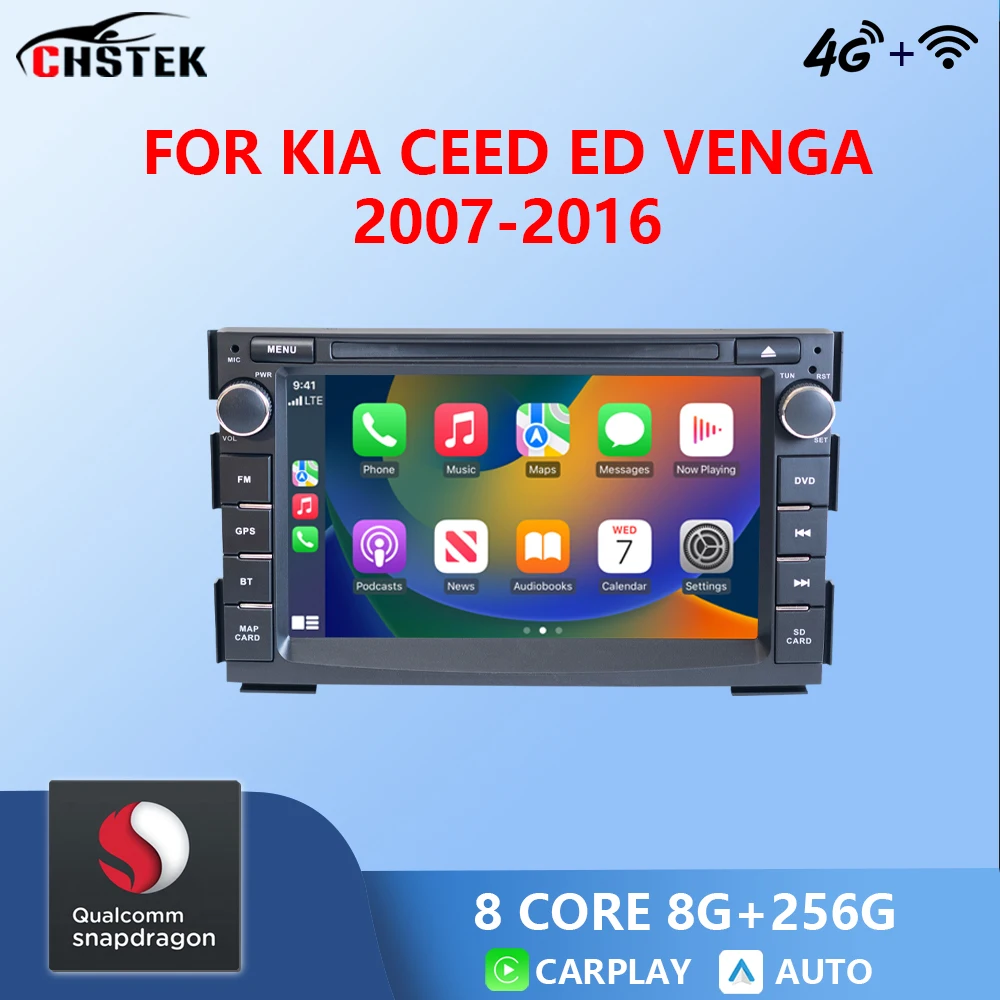 CHSTEK Car Radio 2 Din Android 13 Multimedia Auto Video Player For Kia Ceed ED Venga 2007-2016 Carplay WIFI 4G Bluetooth GPS DSP
CHSTEK Car Radio 2 Din Android 13 Multimedia Auto Video Player For Kia Ceed ED Venga 2007-2016 Carplay WIFI 4G Bluetooth GPS DSP