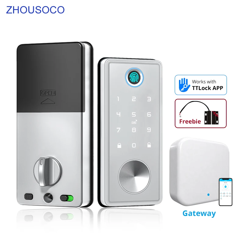 TTLock APP Smart Deadbolt Locks Fingerprint Biometrics Password Card Alexa WiFi Remote Unlock Keyless Entry Electronic Door Lock
TTLock APP Smart Deadbolt Locks Fingerprint Biometrics Password Card Alexa WiFi Remote Unlock Keyless Entry Electronic Door Lock