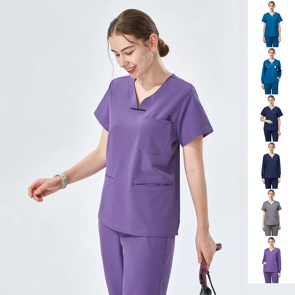 

Infinity Stretch Women's Scrub Sets Medical Uniform Hospital Nursing Beautician Veterinary Doctor Surgical Nurse Scrubs 9505-01