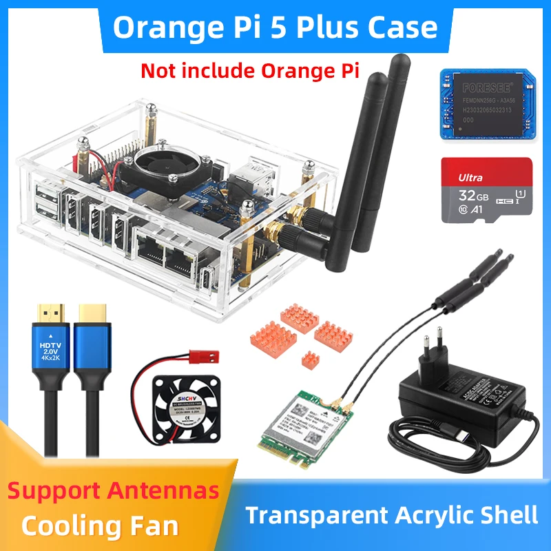Оранжевый Pi 5 Plus акриловый зеркальный прозрачный корпус Корпуса для OPI 5 Plus дополнительный охлаждающий вентилятор медный радиатор
Оранжевый Pi 5 Plus акриловый зеркальный прозрачный корпус Корпуса для OPI 5 Plus дополнительный охлаждающий вентилятор медный радиатор