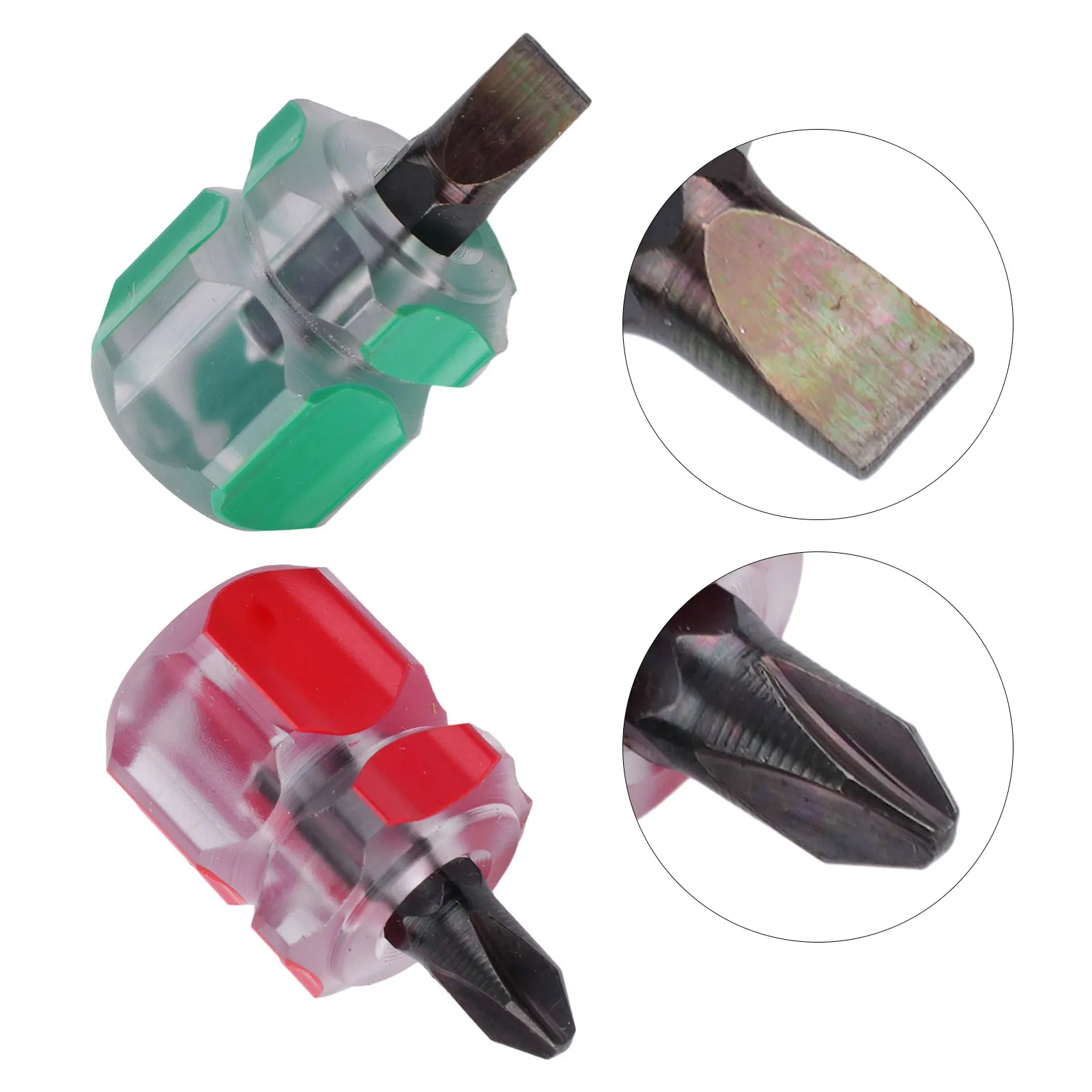 2pcs Screwdriver Set 37mm Plastic Flat/Cross Head Short Handle Screwdrivers Repairing Sewing Machines Hand Tools Accessories
2pcs Screwdriver Set 37mm Plastic Flat/Cross Head Short Handle Screwdrivers Repairing Sewing Machines Hand Tools Accessories