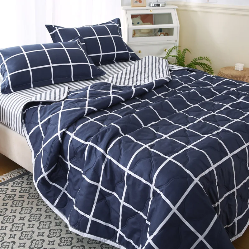 

Summer Quilt Plaid Bedspread for Single Double Queen King Bed Air Condition Thin Comforter Blanket Bed Cover Bedding Coverlet