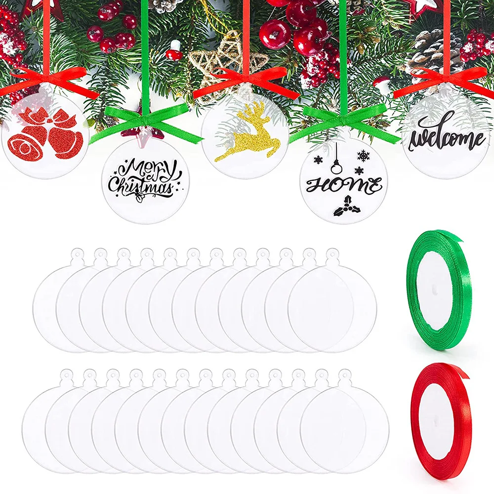 3 Inch Round Clear Acrylic Christmas Ornaments,30PCS Acrylic Circle Disc with Hole Xmas Blank Ornaments for DIY Craft, Gift Tag
3 Inch Round Clear Acrylic Christmas Ornaments,30PCS Acrylic Circle Disc with Hole Xmas Blank Ornaments for DIY Craft, Gift Tag