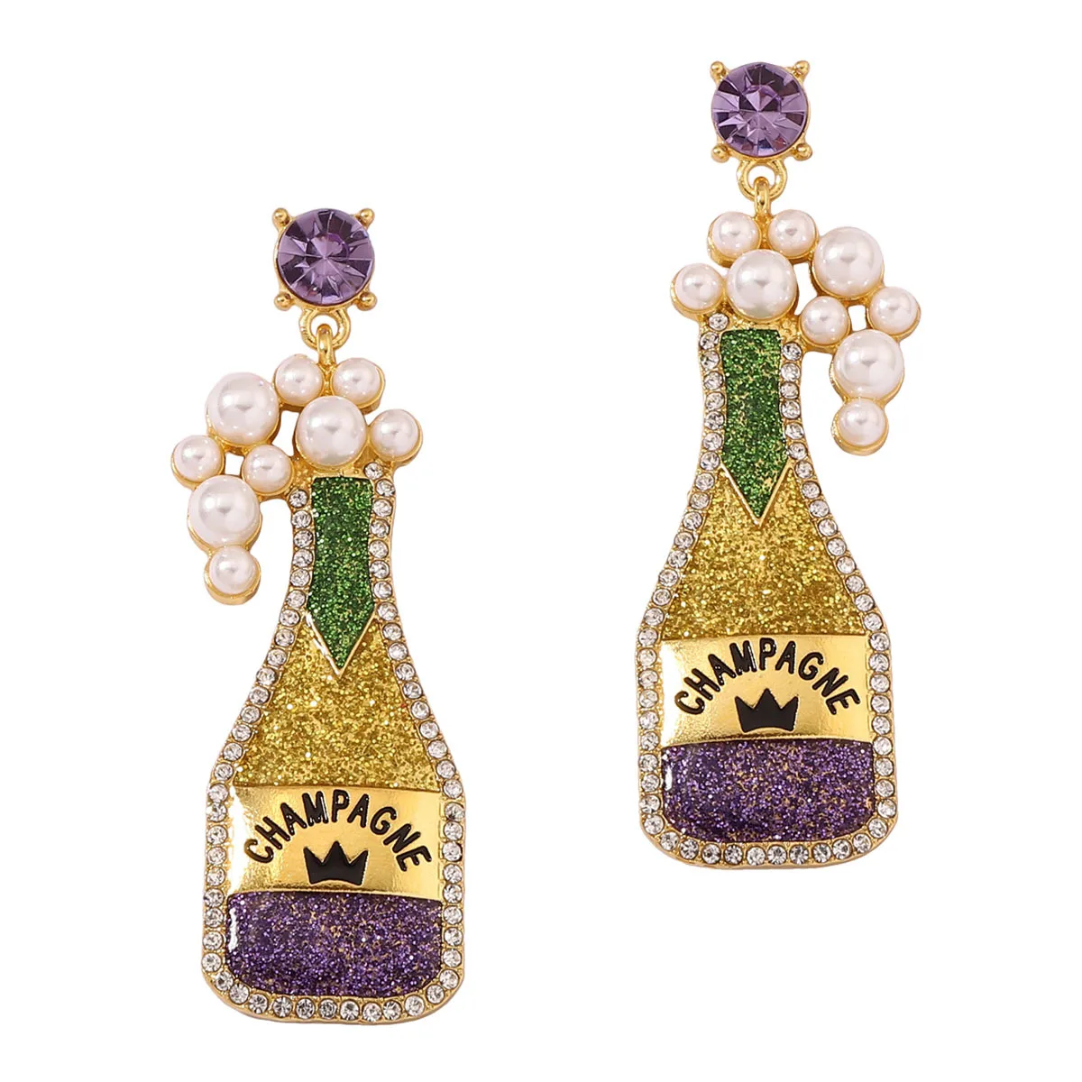 MARDI GRAS CHAMPAGNE EARRINGS Mardi Gras Bubbly Carnival Parade Earrings for Women Fat Tuesday New Orleans Jewelry Accessories
MARDI GRAS CHAMPAGNE EARRINGS Mardi Gras Bubbly Carnival Parade Earrings for Women Fat Tuesday New Orleans Jewelry Accessories