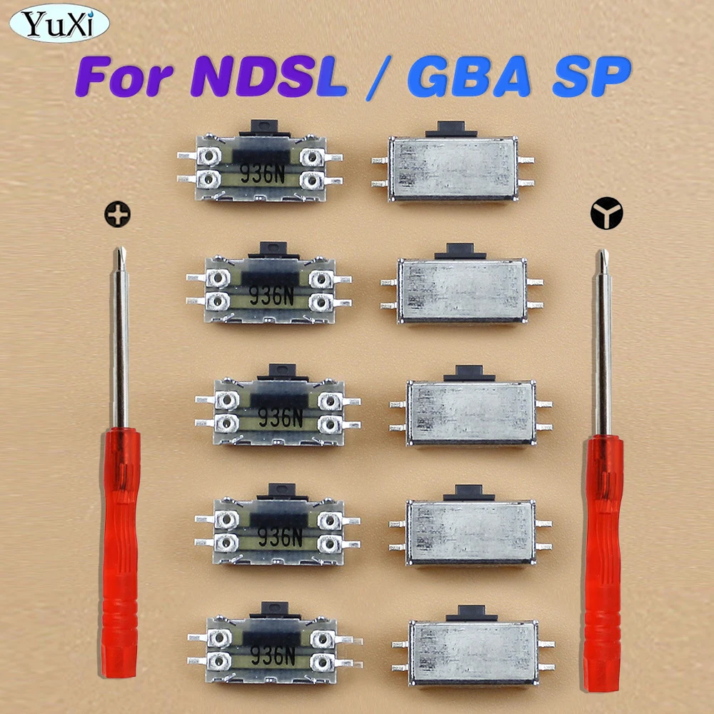 

10 Pcs Volume Adjustment For GBA SP Slide Switch Volume ON OFF Button For NDSL Console For NDS Lite Replacement Parts