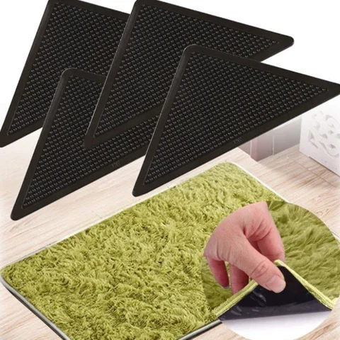 4Pcs/lot Doormat Reusable Anti-skid Rubber Mat Non Slip Patch Mat Washable RugGripper Stopper Tape Sticker Black Corners Pad
4Pcs/lot Doormat Reusable Anti-skid Rubber Mat Non Slip Patch Mat Washable RugGripper Stopper Tape Sticker Black Corners Pad