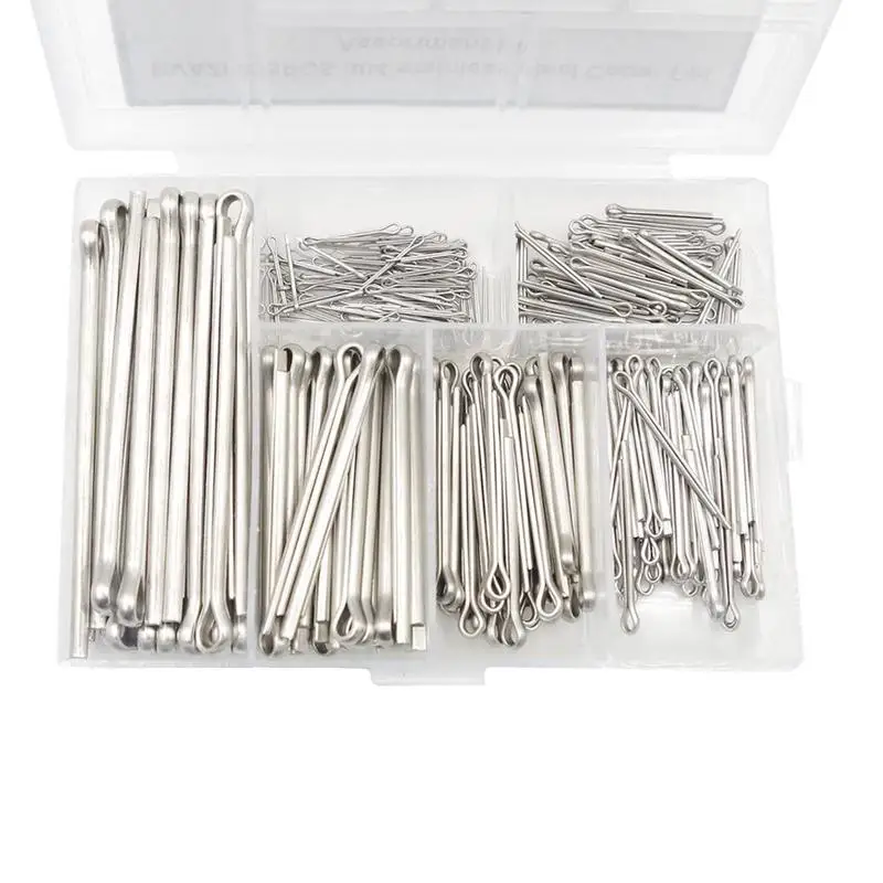 Large Cotter Pin Assortment Kit 230-Pieces 6 Sizes Zinc Plated Steel Cotter Pin Cotter Pin Clip for Automotive Mechanics
Large Cotter Pin Assortment Kit 230-Pieces 6 Sizes Zinc Plated Steel Cotter Pin Cotter Pin Clip for Automotive Mechanics