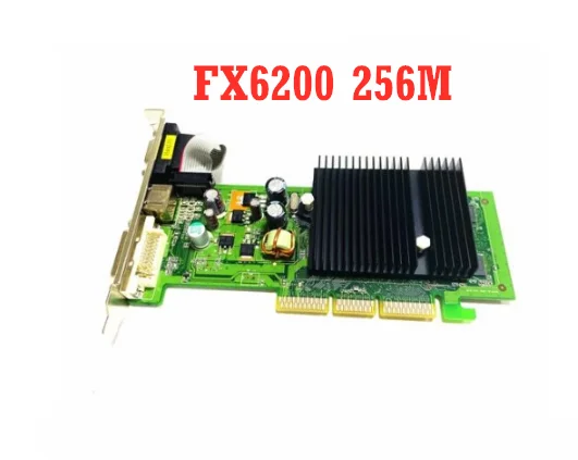 

nVIDIA Geforce 6200 256M AGP 8X Video Card FX 6200 DDR2 DVI VGA AGP slot Graphic card