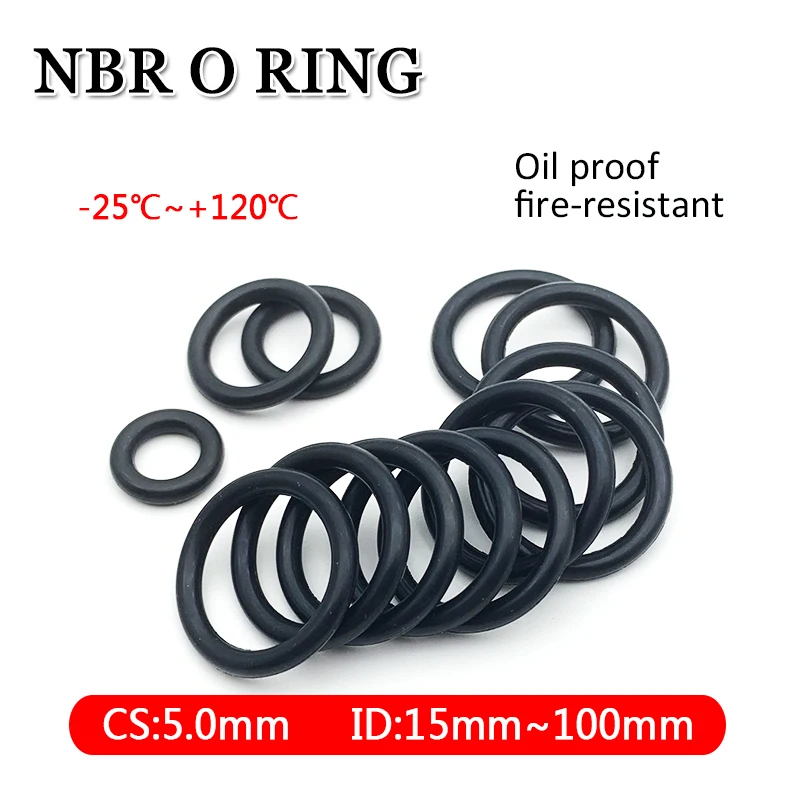 20pcs NBR O Ring Gasket CS 5mm OD15mm ~ 100mm Car Faucet Nitrile Rubber Round O Type Corrosion Oil Resistant Black Seal Washer
20pcs NBR O Ring Gasket CS 5mm OD15mm ~ 100mm Car Faucet Nitrile Rubber Round O Type Corrosion Oil Resistant Black Seal Washer
