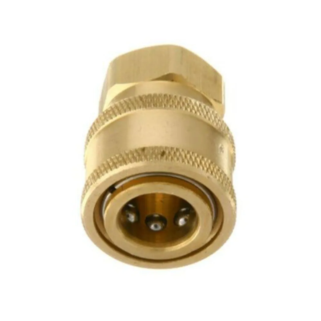 1/4\" Pressure Washer Hose Adapter BSP1/4(G1/4) Female Connector Gasket Golden Quick Release Durable Replacement
1/4\" Pressure Washer Hose Adapter BSP1/4(G1/4) Female Connector Gasket Golden Quick Release Durable Replacement