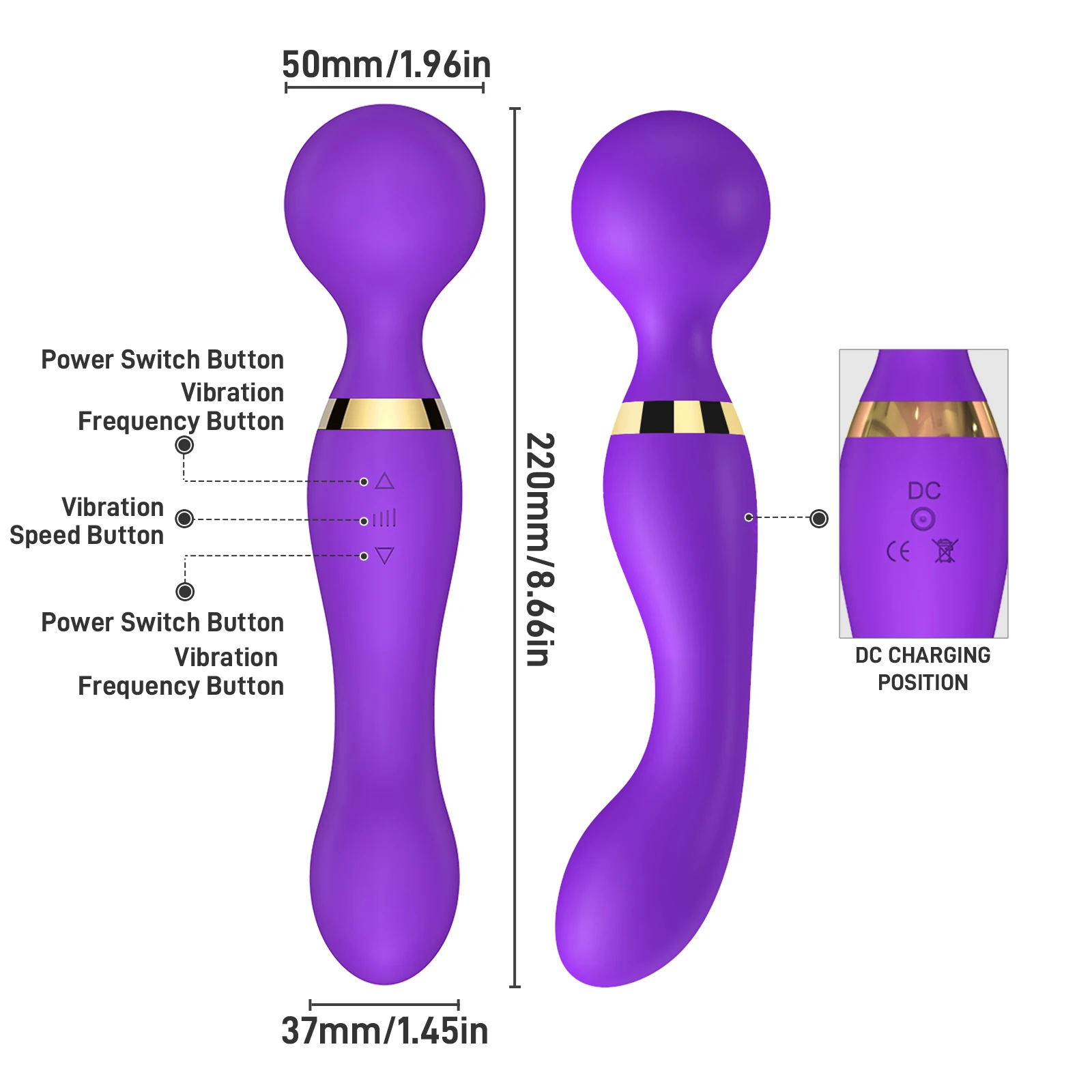 Powerful Double Heads AV Magic Wand Vibrator for Women G-spot Clitoral Stimulator Female Massager Sex Toys for Couple Adults 18 Powerful Double Heads AV Magic Wand Vibrator for Women G-spot Clitoral Stimulator Female Massager Sex Toys for Couple Adults 18