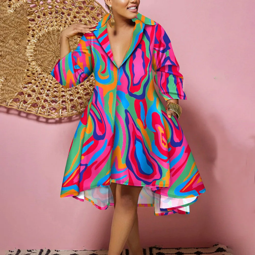 Casual Loose Print Midi Dress Women 2023 Long Sleeve Fashion New Arrivals V Neck Elegant African Dresses For Woman Clothing
Casual Loose Print Midi Dress Women 2023 Long Sleeve Fashion New Arrivals V Neck Elegant African Dresses For Woman Clothing