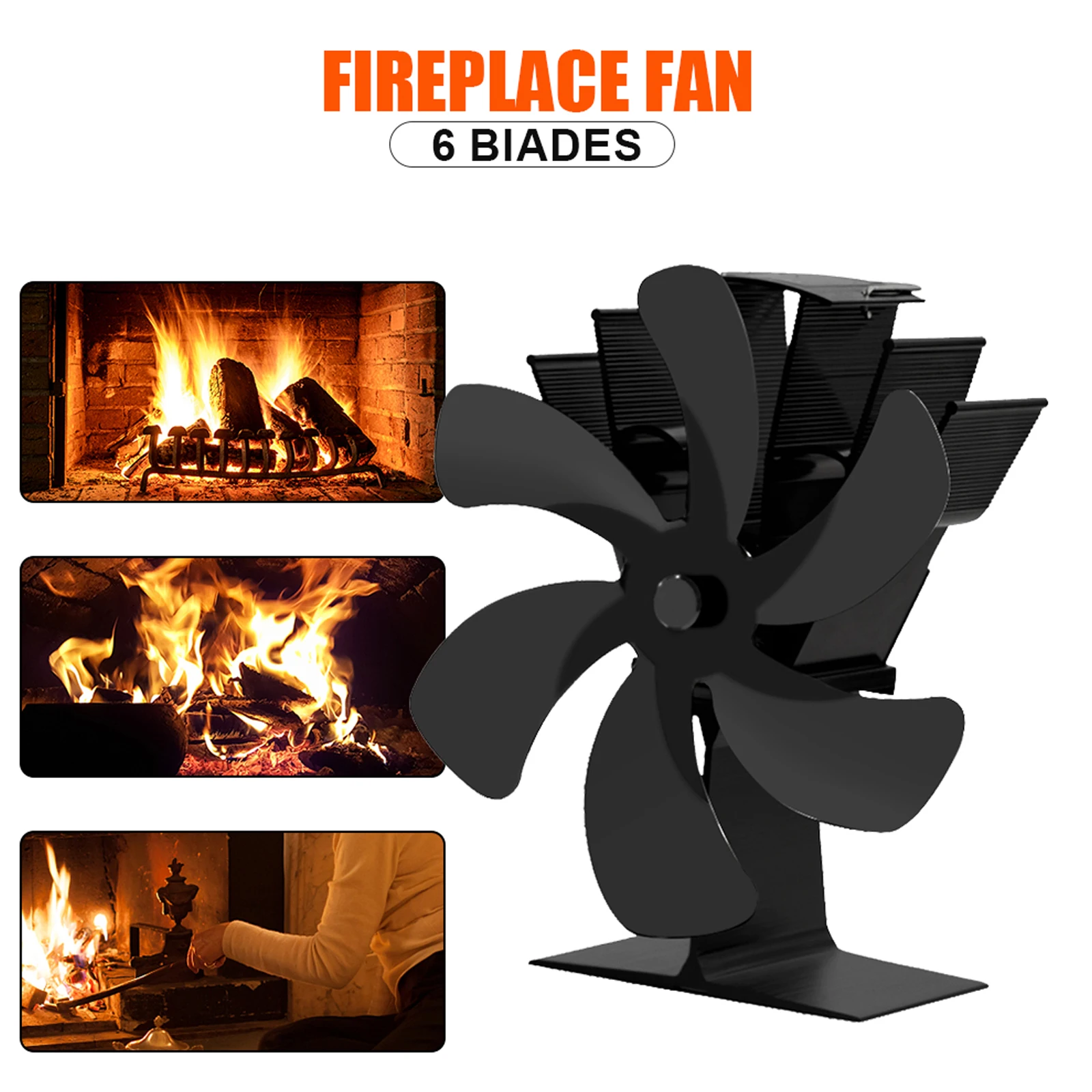 

Fireplace Fan 7 Blades Stove Fan Powerless Energy Efficient Fan With Overheating Protection Stoves Accessories Home Accessories