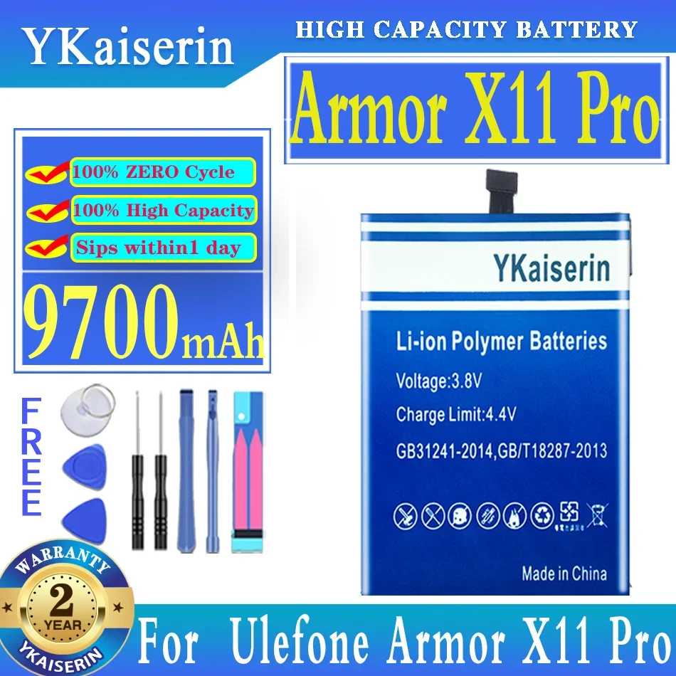 YKaiserin 9700mAh Replacement Battery Armor X11 Pro (3105) For Ulefone Armor X11Pro Mobile Phone Batteries
YKaiserin 9700mAh Replacement Battery Armor X11 Pro (3105) For Ulefone Armor X11Pro Mobile Phone Batteries
