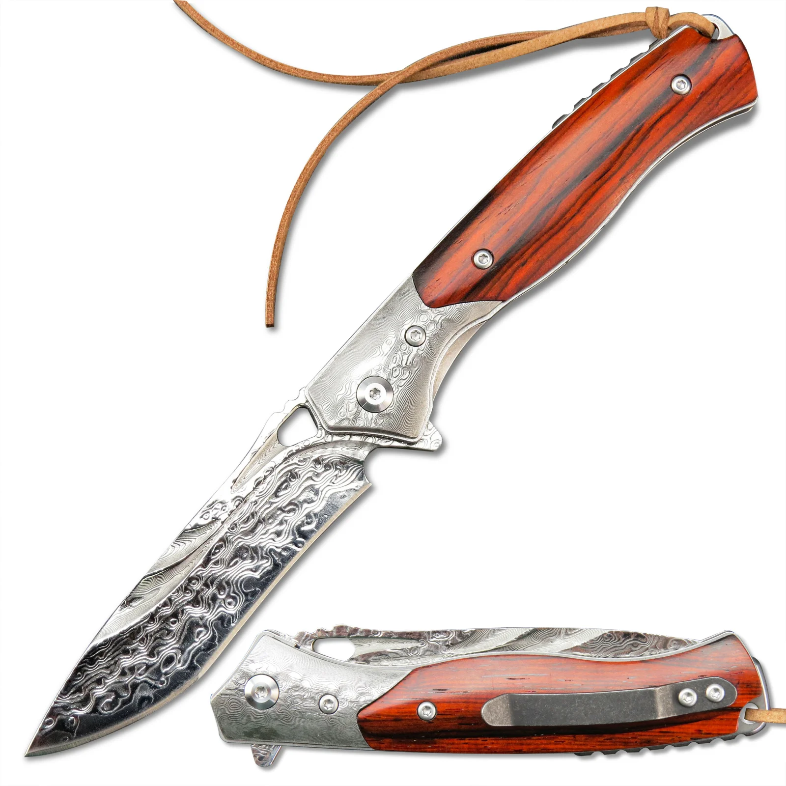 Sitivien ST250 Damascus Steel Folding Knife VG10 Core Blade Dalbergia Handle EDC Tool Knifes for Working Camping Collection
Sitivien ST250 Damascus Steel Folding Knife VG10 Core Blade Dalbergia Handle EDC Tool Knifes for Working Camping Collection