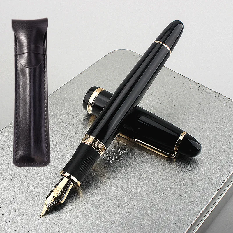 

Jinhao X850 Fountain Pen Copper Barrel Gold Clip Iraurita Fine / Medium Nib for Writing Signature Office School