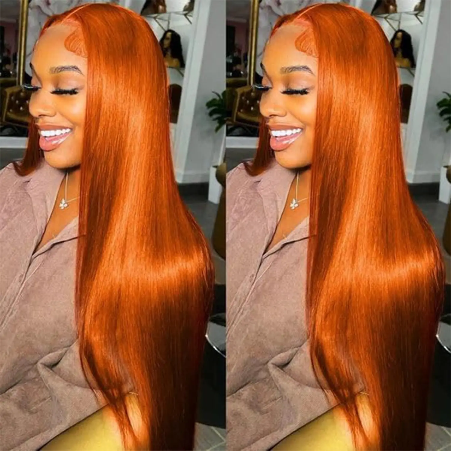Ginger Orange Transparent Lace Frontal Wig Human Hair Brazilian Orange Color Straight Lace Front Wig 220% 13x4 Hd Lace Front Wig
Ginger Orange Transparent Lace Frontal Wig Human Hair Brazilian Orange Color Straight Lace Front Wig 220% 13x4 Hd Lace Front Wig