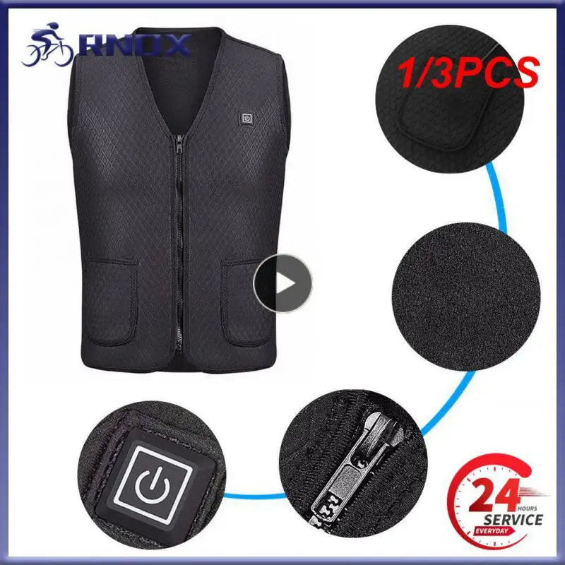 

1/3PCS Men Women Outdoor USB Infrared Heating Vest Winter Flexible Electric Thermal Clothing Waistcoat For Sports Hiking