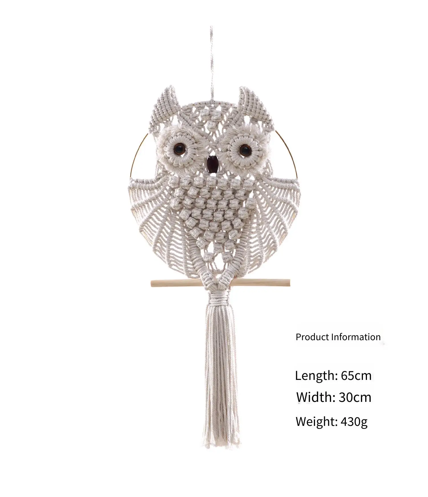 White Cotton Owl Wall Carpet Handmade Hanging Decor 8 S2ba0e5b1b07c41ef97b2db6cf76b8c2fc