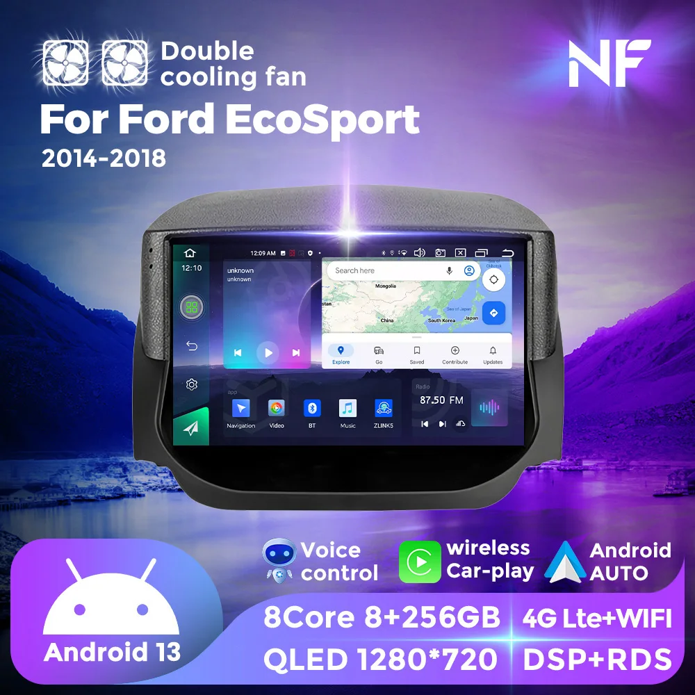 NF двойной вентилятор охлаждения Авторадио головное устройство для Ford EcoSport Eco Sport 2014 - 2018 автомобильное радио мультимедийный плеер GPS карта для Carplay
NF двойной вентилятор охлаждения Авторадио головное устройство для Ford EcoSport Eco Sport 2014 - 2018 автомобильное радио мультимедийный плеер GPS карта для Carplay