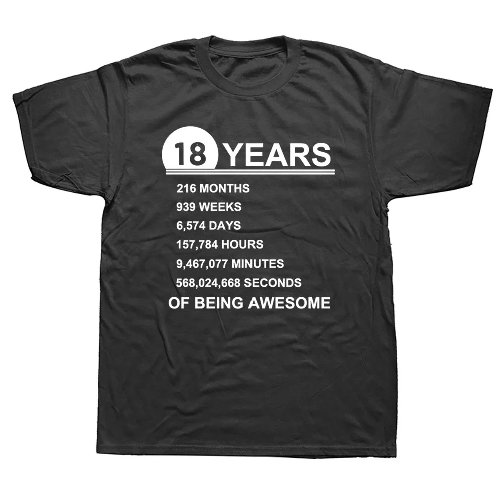 Vintage 18th Birthday Gift Idea T-Shirt 18 Years Old Of Being Awesome Anniversary T Shirt Cotton Youth Boy Present Tops Tees
Vintage 18th Birthday Gift Idea T-Shirt 18 Years Old Of Being Awesome Anniversary T Shirt Cotton Youth Boy Present Tops Tees